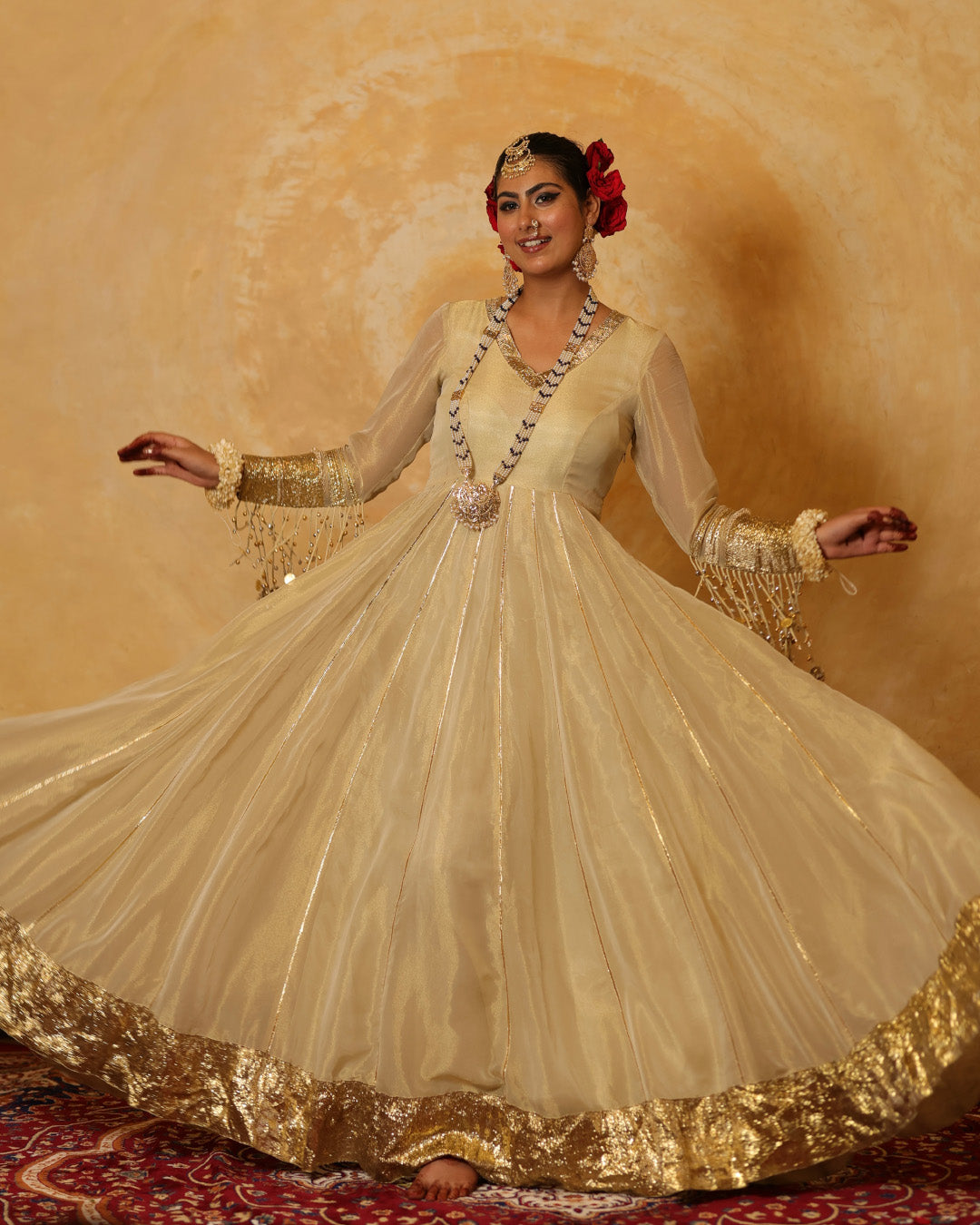 Anarkali in Gold