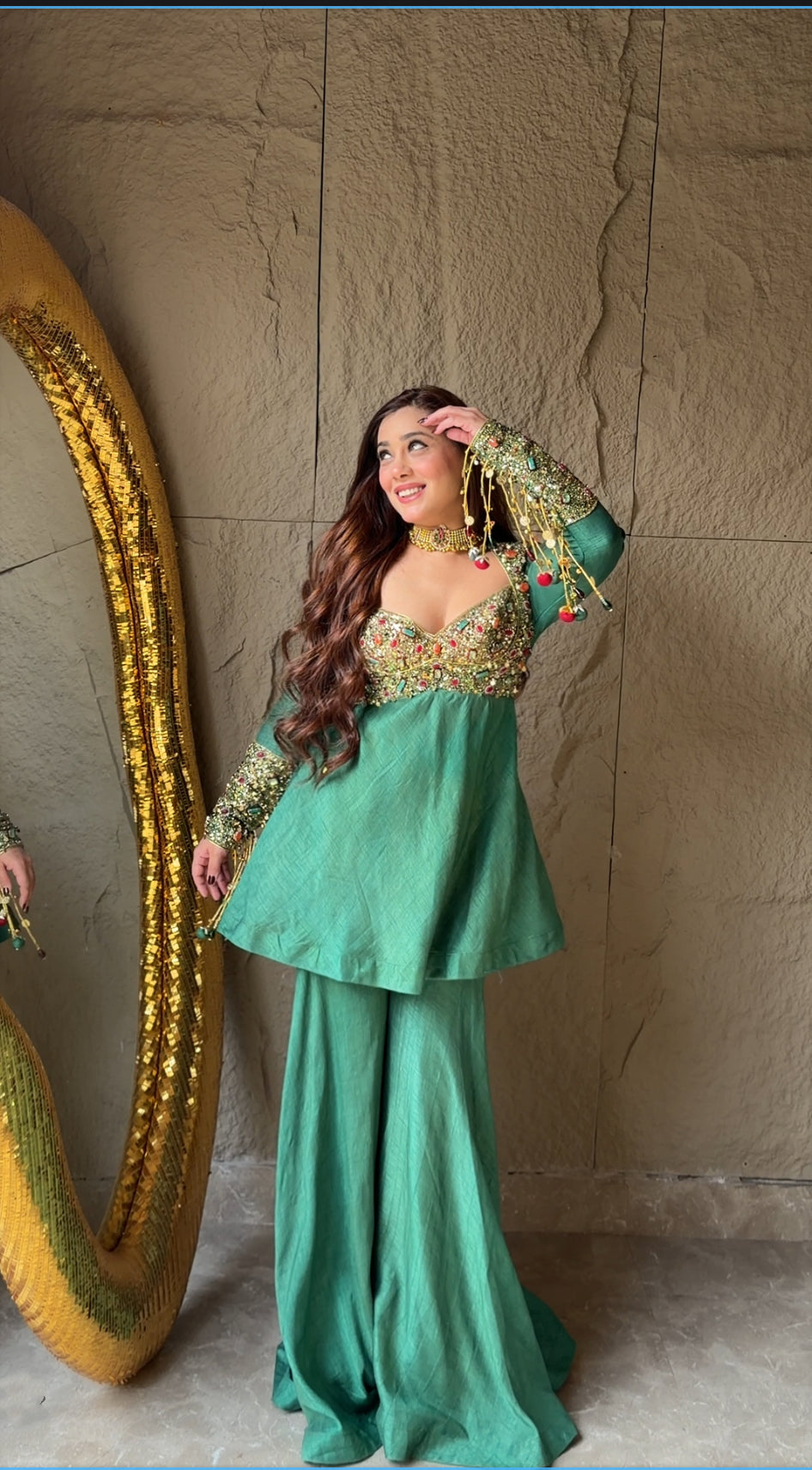 Emerald Noor Sharara Set