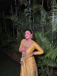 Zarmin Embroidered Yellow Kurta Set