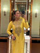 Zarmin Embroidered Yellow Kurta Set