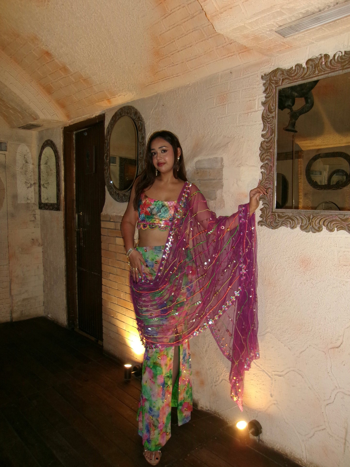 Bloom Slit Skirt Set