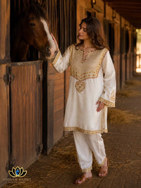 Ivory Pakistani Embroidered Suit Set