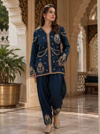 Midnight Maharani Handcrafted Salwar Set