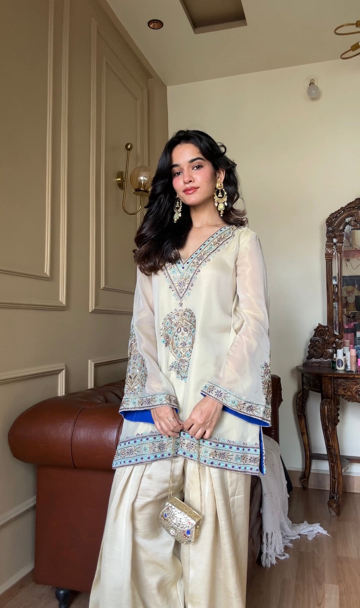 Navy Farshi Suit Set