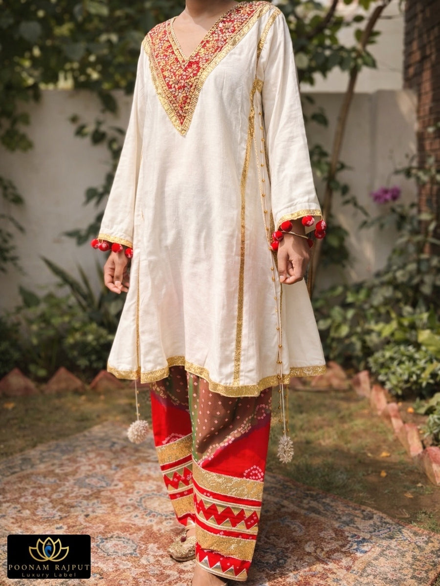 Mulmul Red Noor Set
