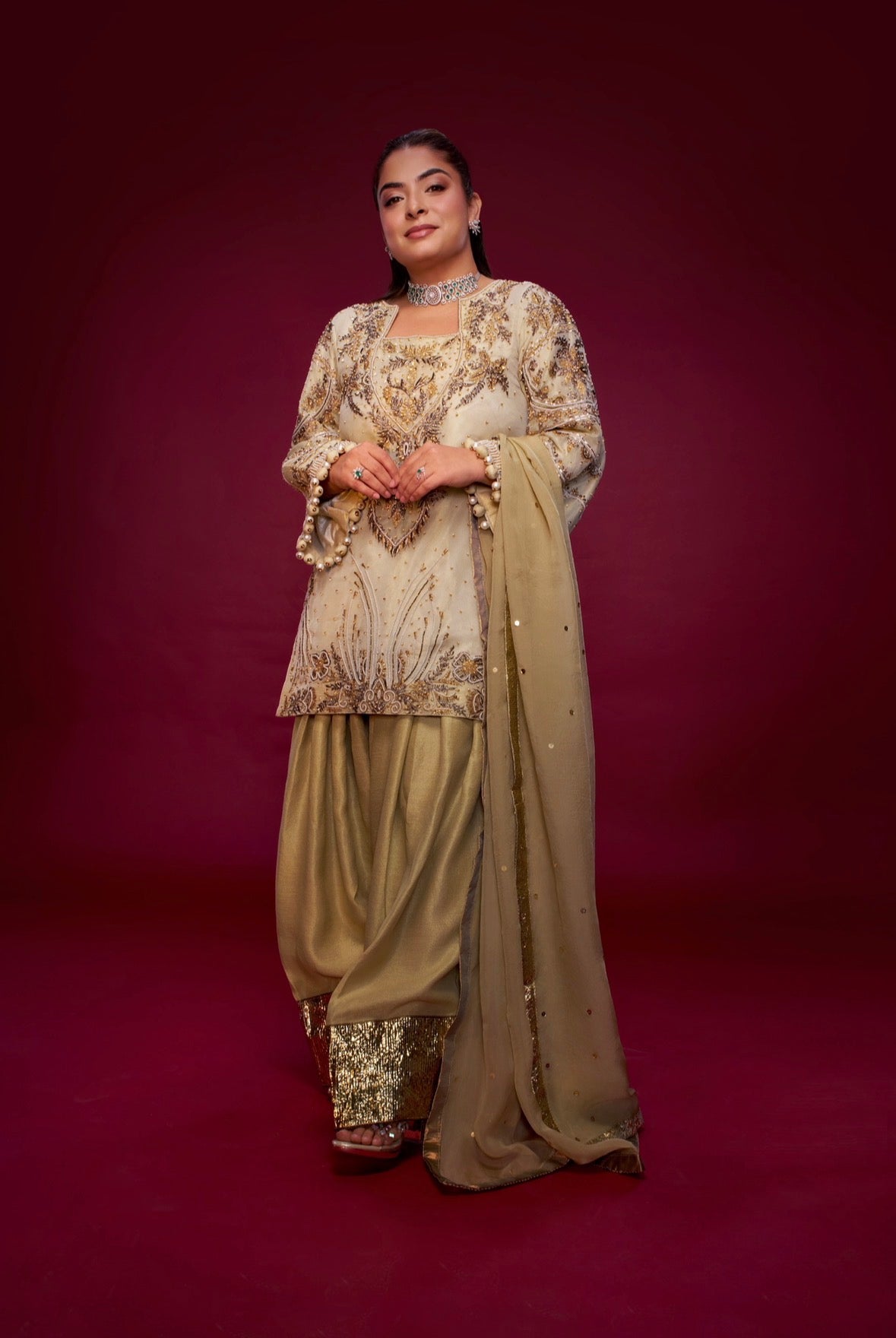 Noor-E-Zari Embroidered Punjabi Suit Set