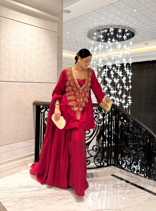 Gulzaar Ruby Suit Set