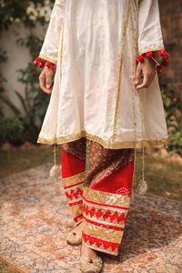 Mulmul Red Noor Set