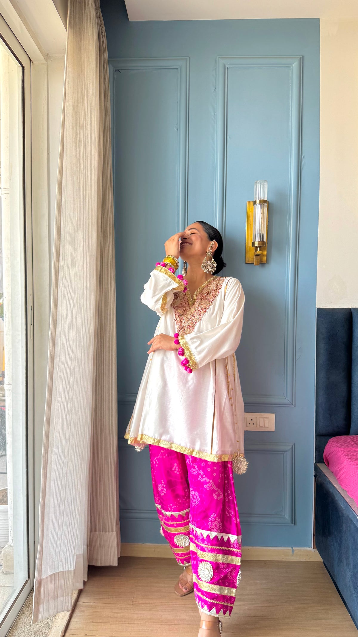 Gulabi Mulmul Noor Set
