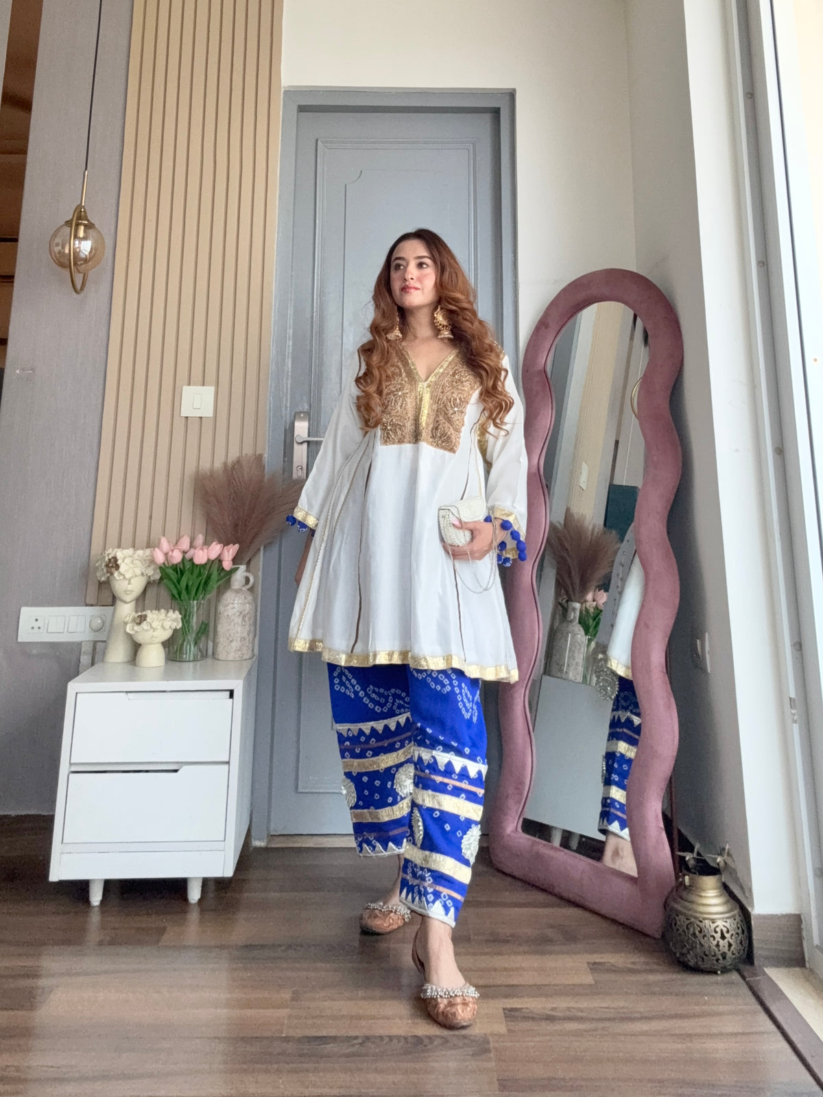Blue Mulmul Noor Set