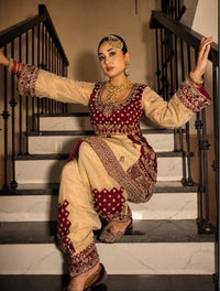 Luxury Glass Silk Zardozi Suit