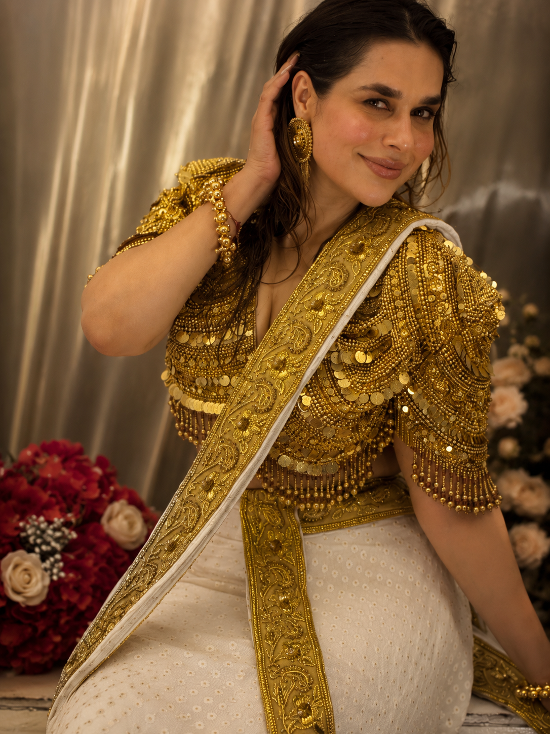 Gigi Gold Ready to wear Saree