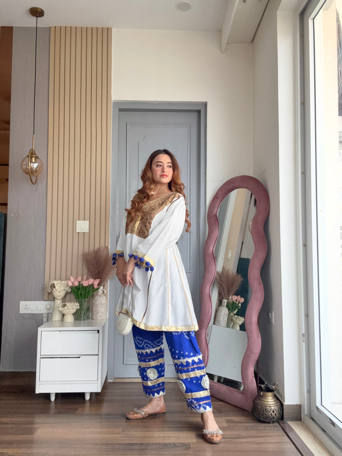 Blue Mulmul Noor Set