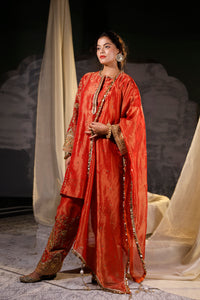 Dulhan Pure Glass Silk Ensemble