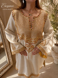Ivory Pakistani Embroidered Suit Set