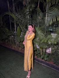 Zarmin Embroidered Yellow Kurta Set