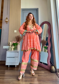 Gulnaar Peach Suit Set