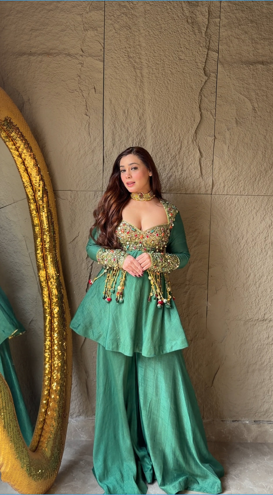 Emerald Noor Sharara Set