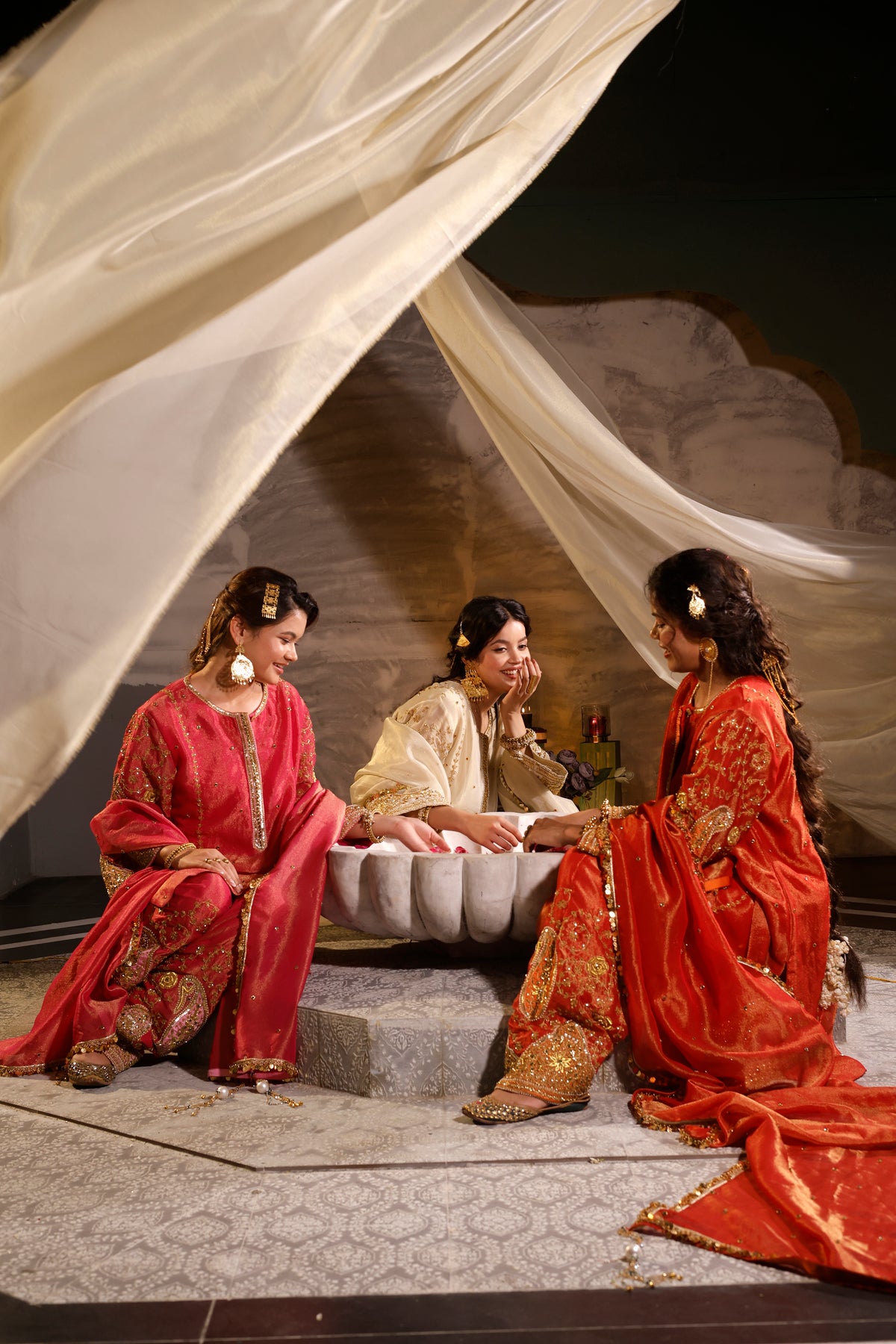 Begum Pure Glass Silk Ensemble