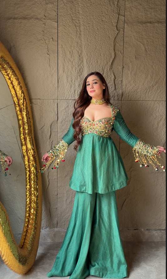 Emerald Noor Sharara Set