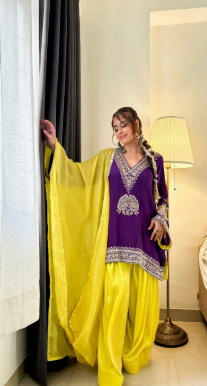 Zari Noor Patiala Suit Set