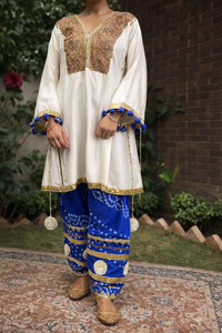 Blue Mulmul Noor Set