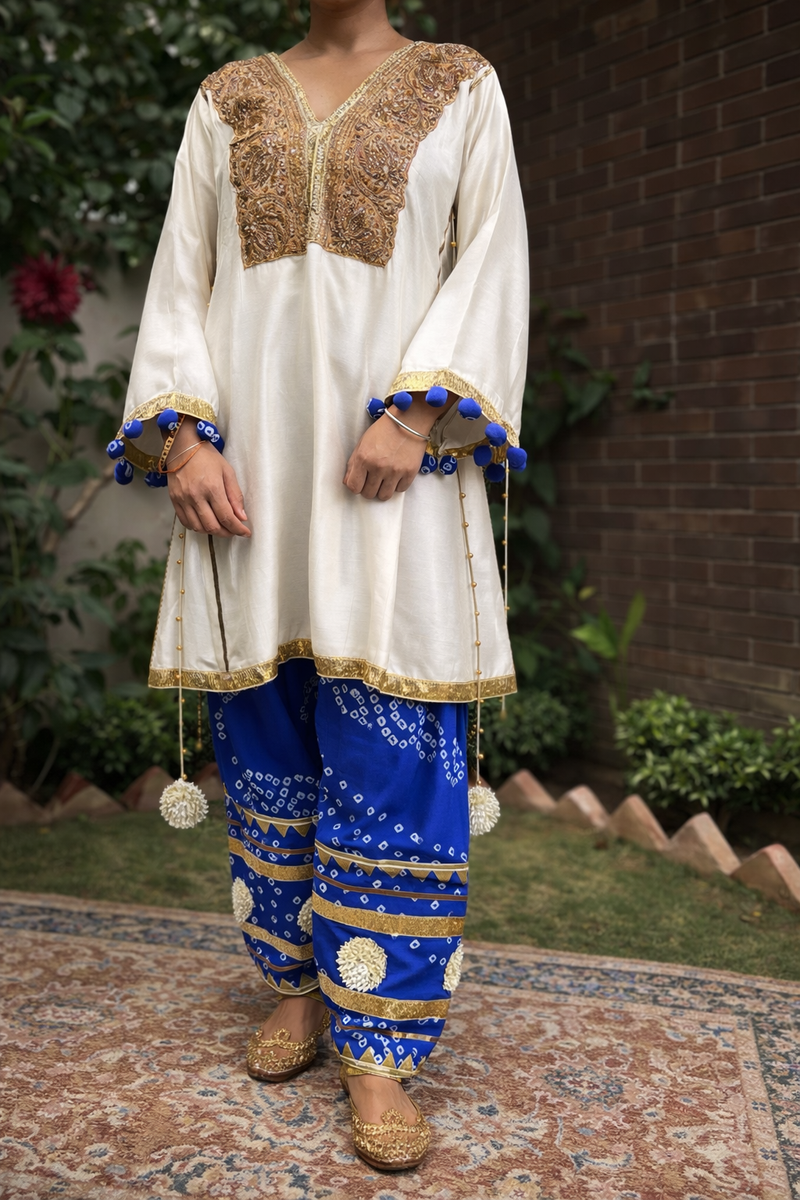 Blue Mulmul Noor Set