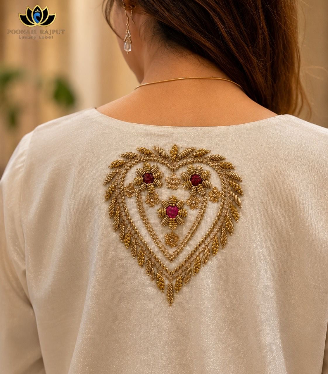 Ivory Pakistani Embroidered Suit Set