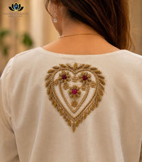 Ivory Pakistani Embroidered Suit Set