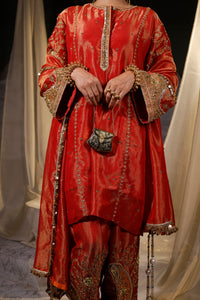 Dulhan Pure Glass Silk Ensemble