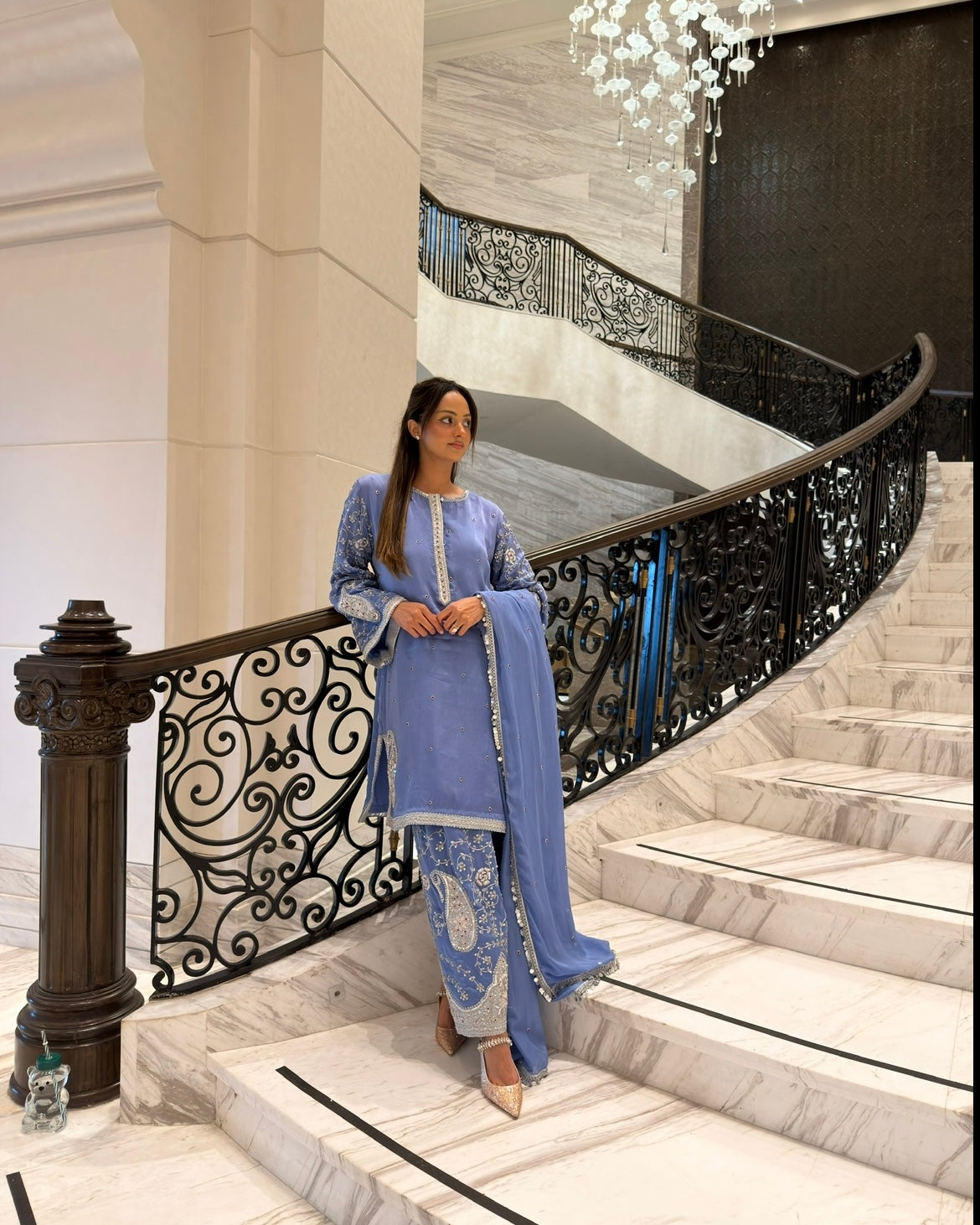 Armani Silk Dabka Zari Set