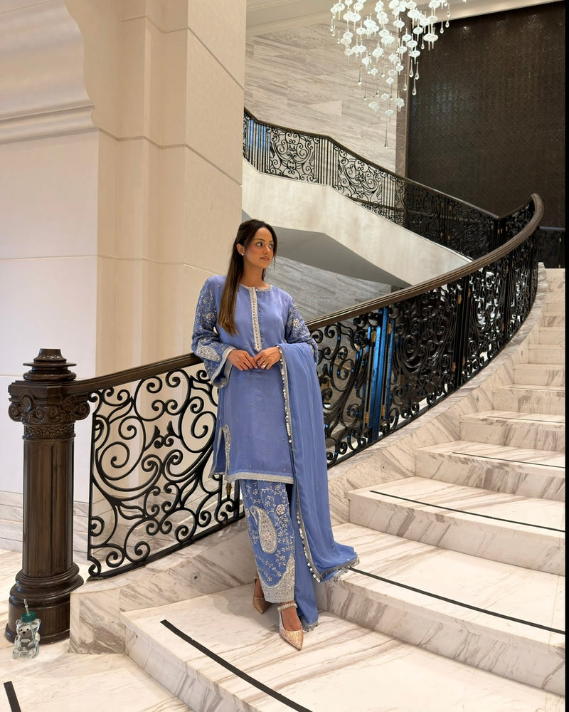Armani Silk Dabka Zari Set