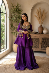 Royal Amethyst Sharara Set