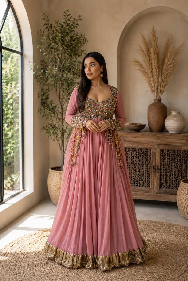 Rose Quartz Anarkali