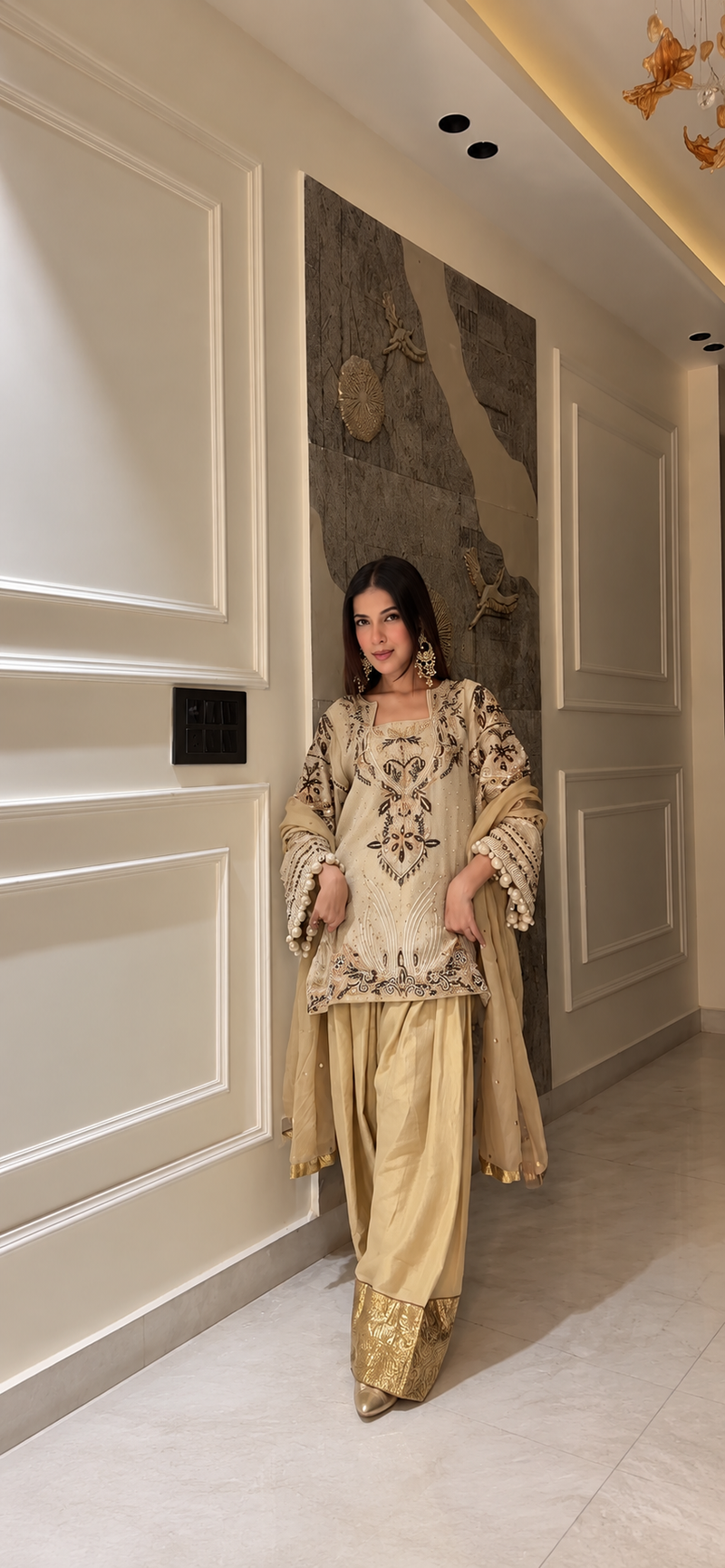 Noor-E-Zari Embroidered Punjabi Suit Set