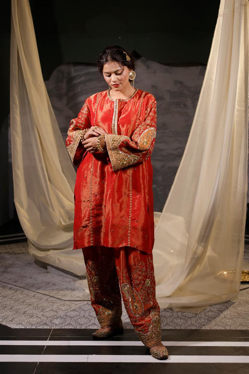 Dulhan Pure Glass Silk Ensemble