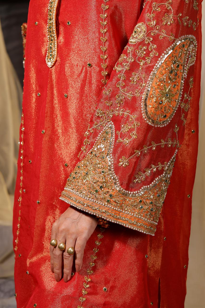 Dulhan Pure Glass Silk Ensemble