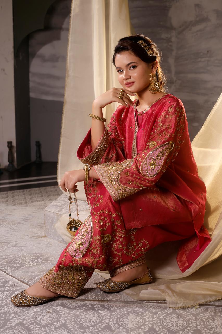 Begum Pure Glass Silk Ensemble