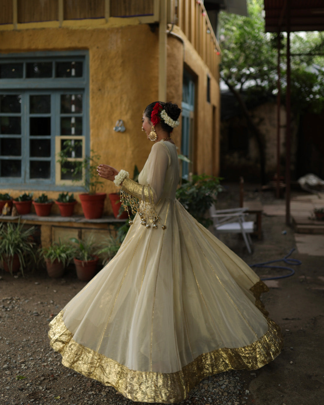 Anarkali in Gold