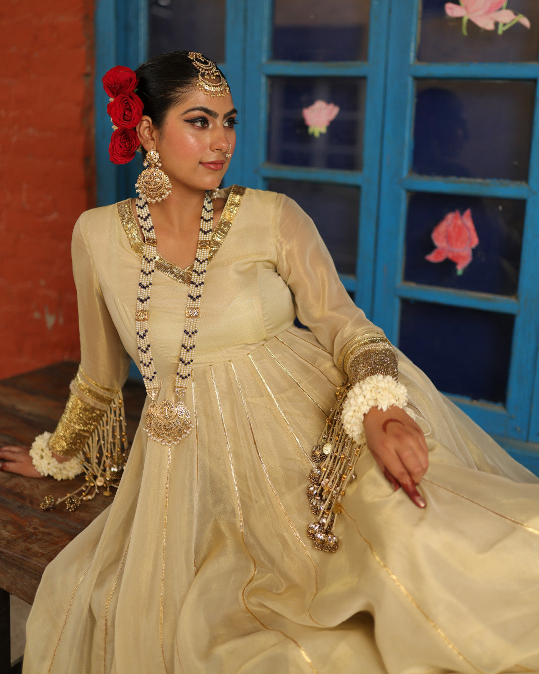Anarkali in Gold