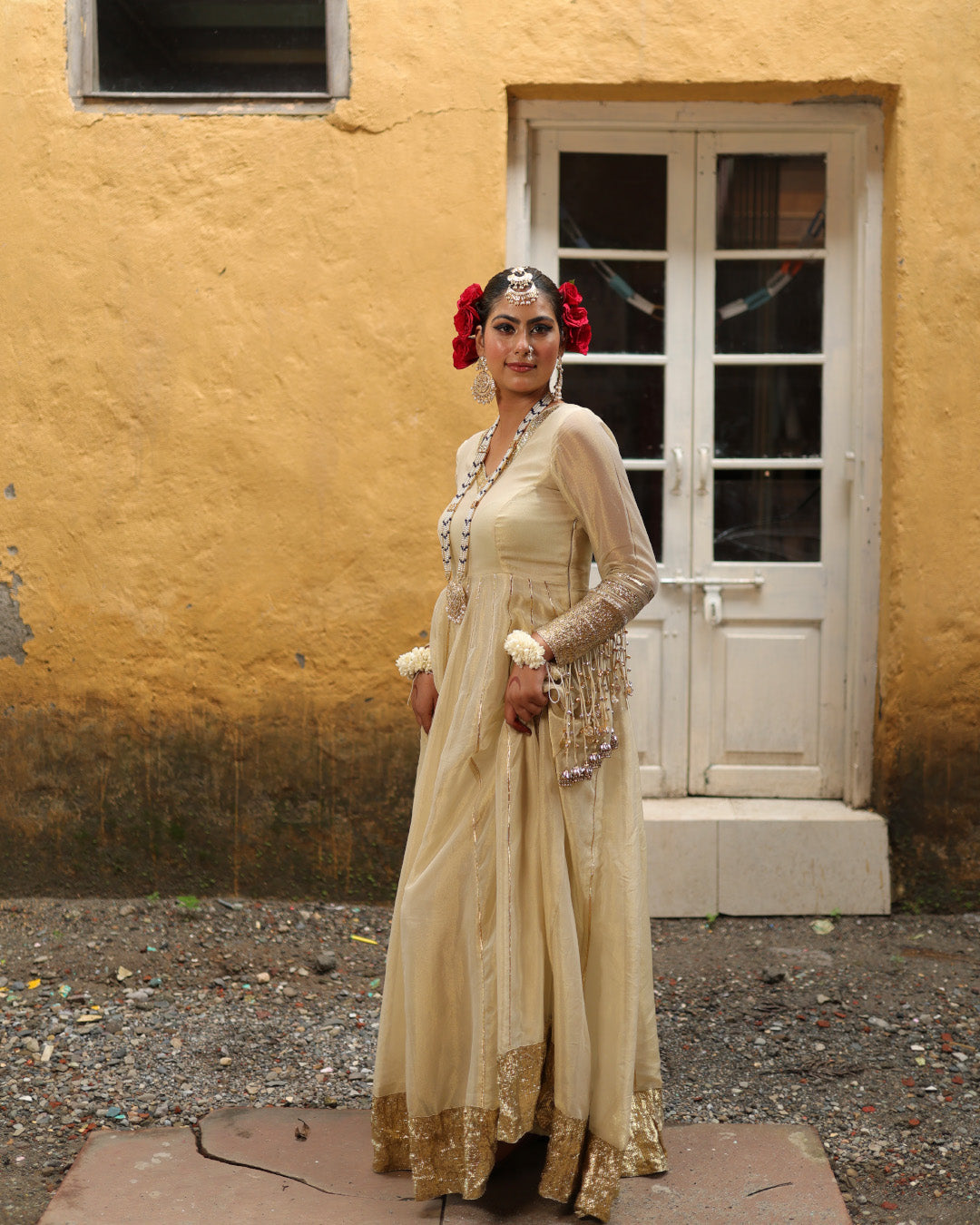 Anarkali in Gold