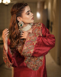 Red Mehreen Pakistani Suit